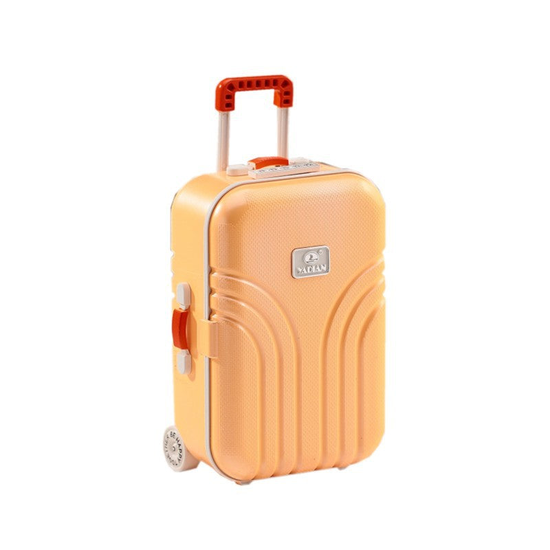 Creative cute rotating girl trolley suitcase music box