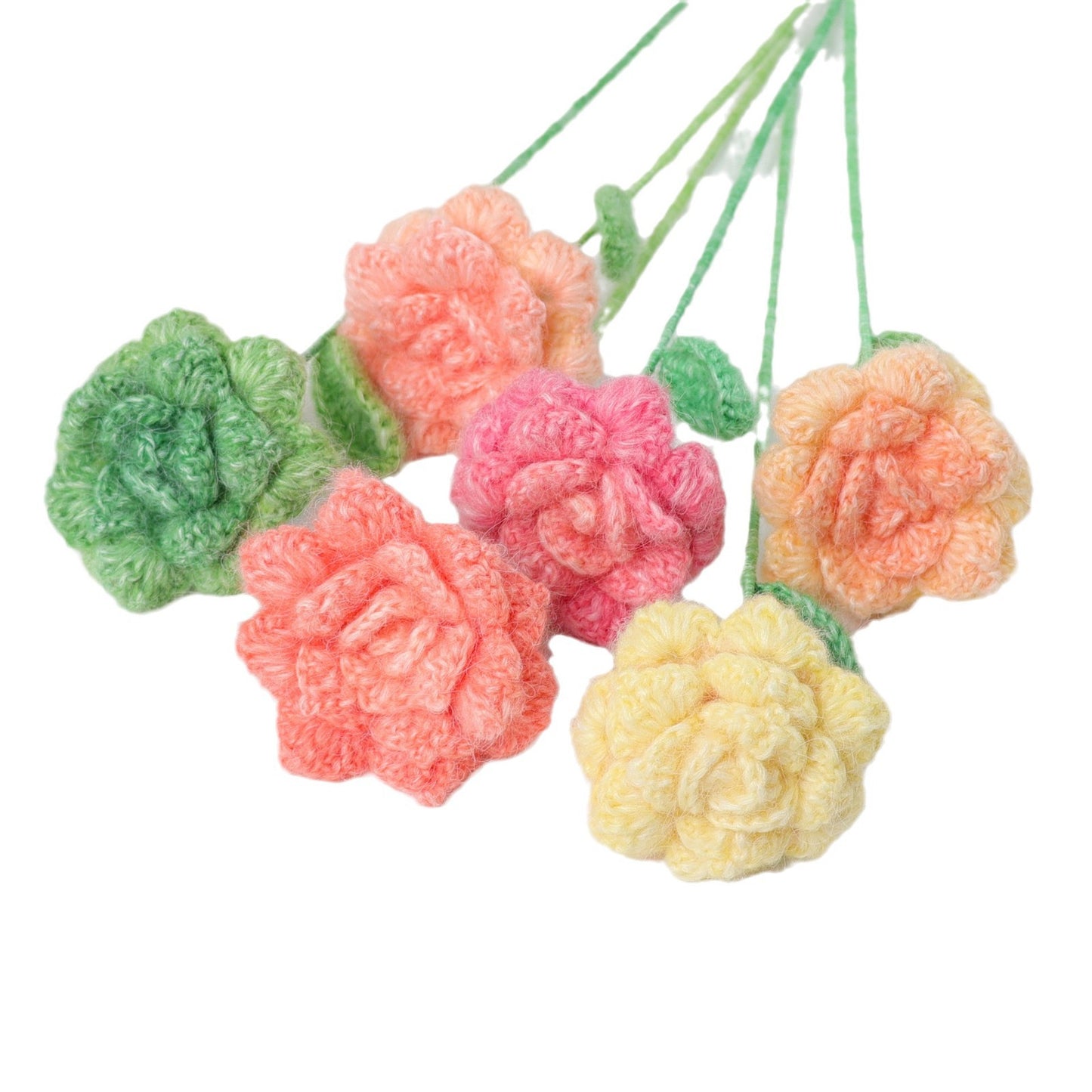 Crocheted seahorse hair rose