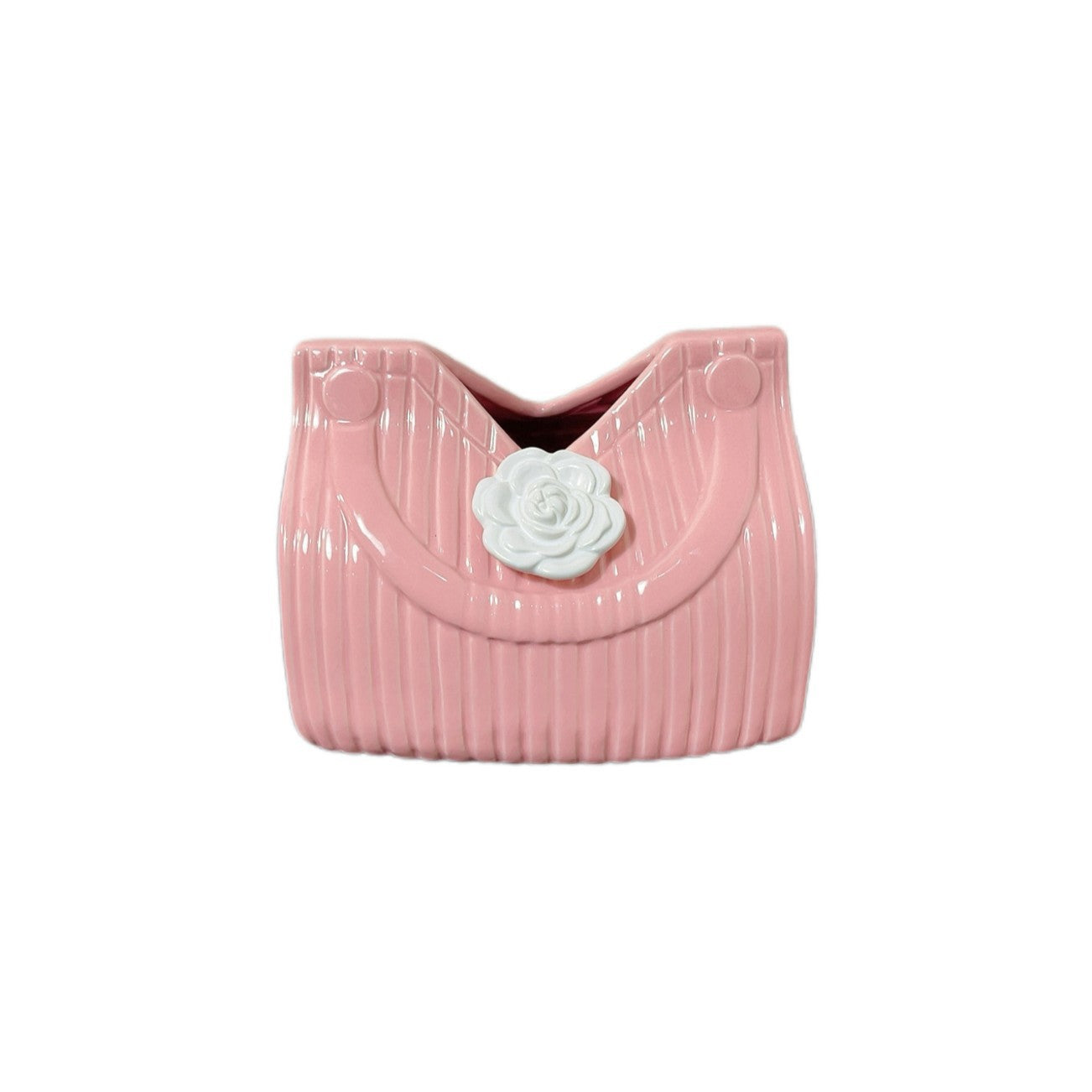 Luxury camellia ceramic tissue box home high value ornaments