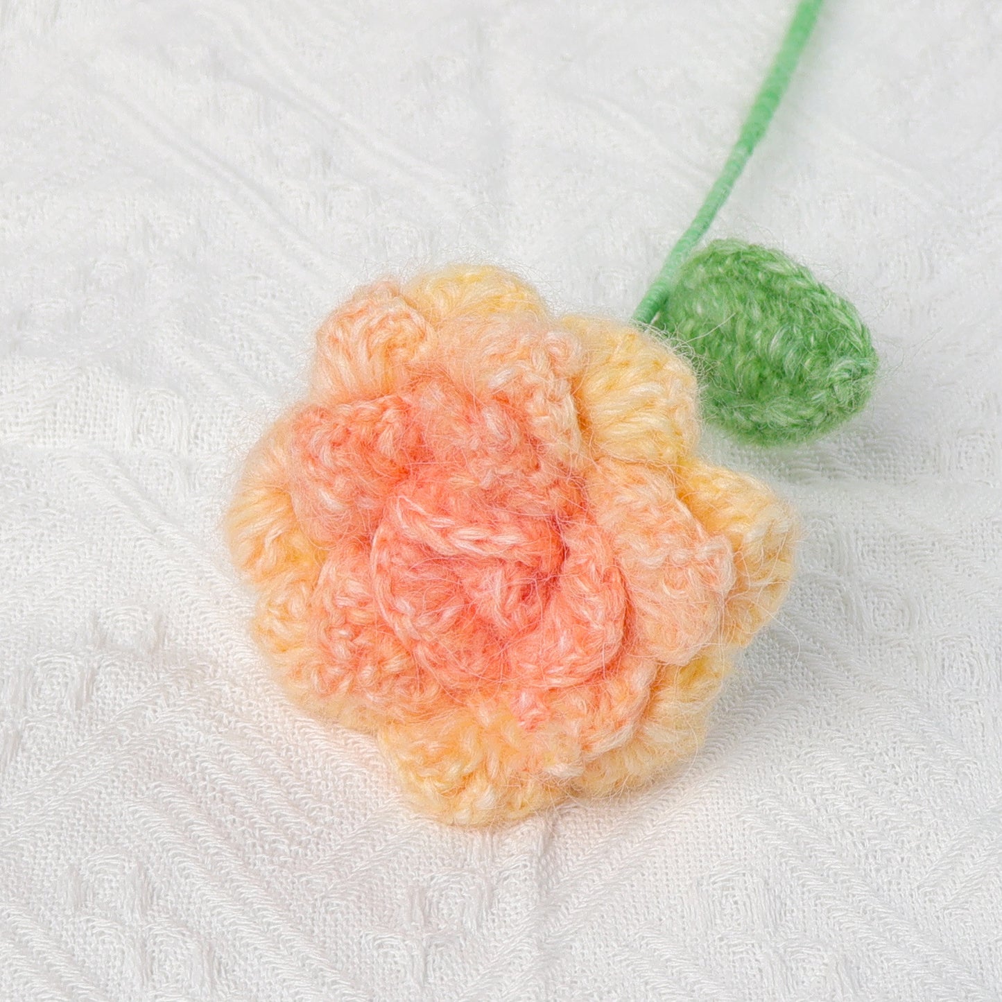 Crocheted seahorse hair rose