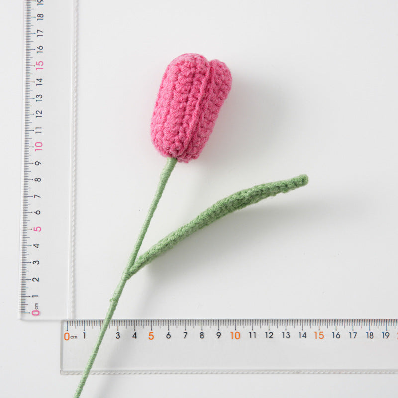 Crocheted Tulip Flower Branch