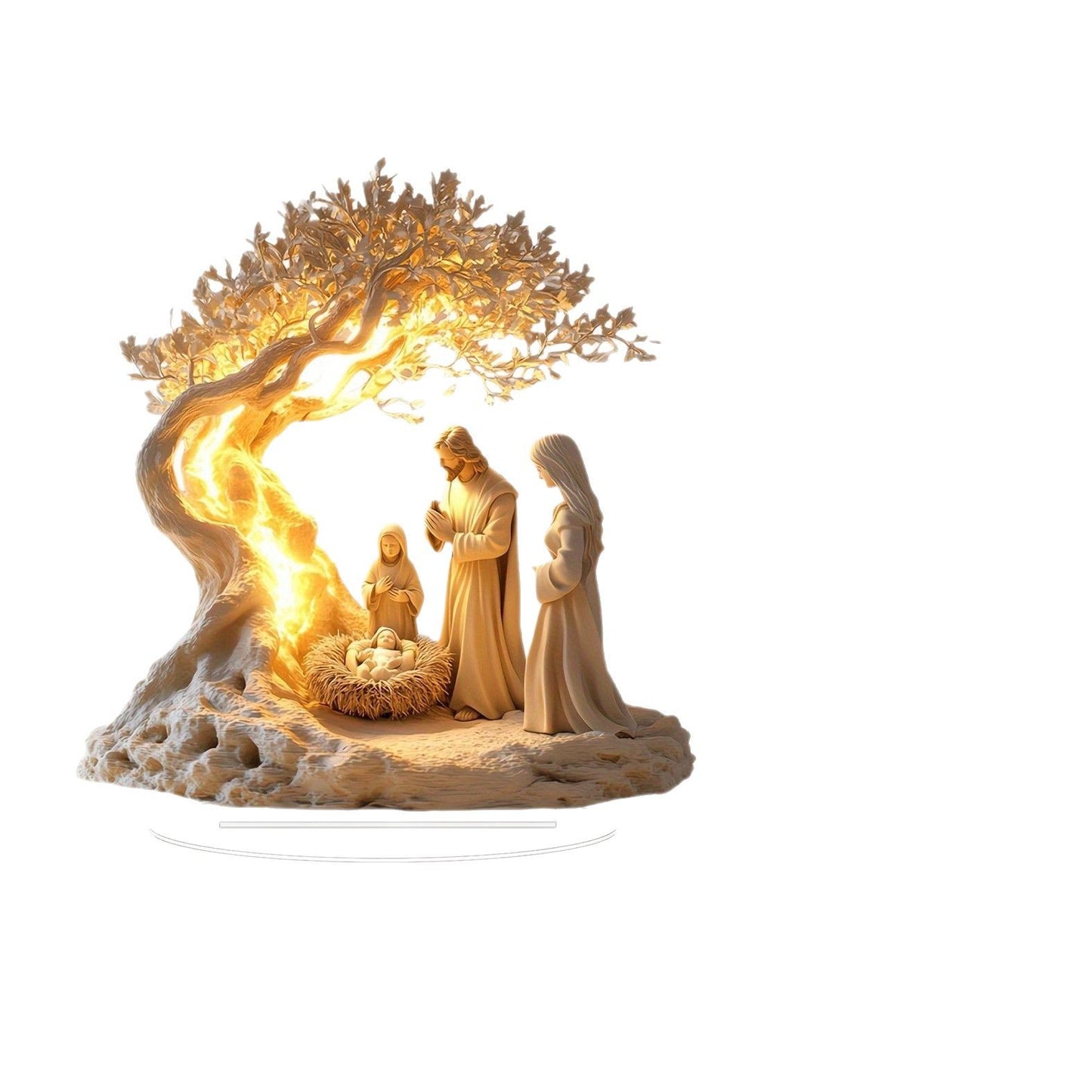 Desktop decoration family Jesus tree of life newborn desktop decoration acrylic ornaments