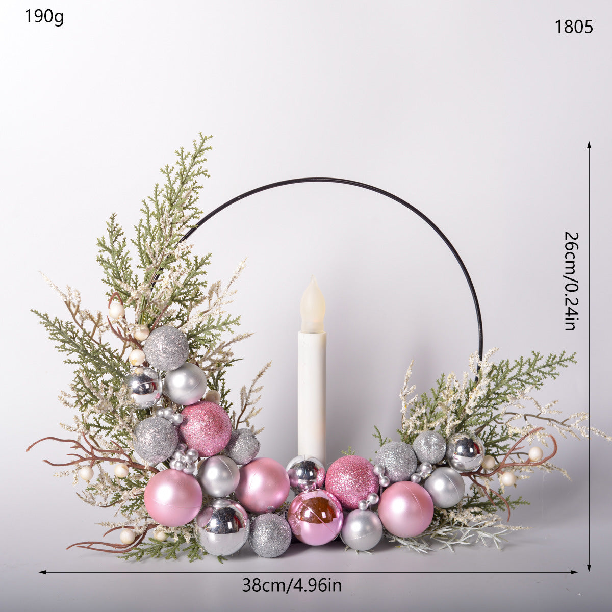 Christmas simulation wreath candle link festival atmosphere decoration home dinner party layout table setting