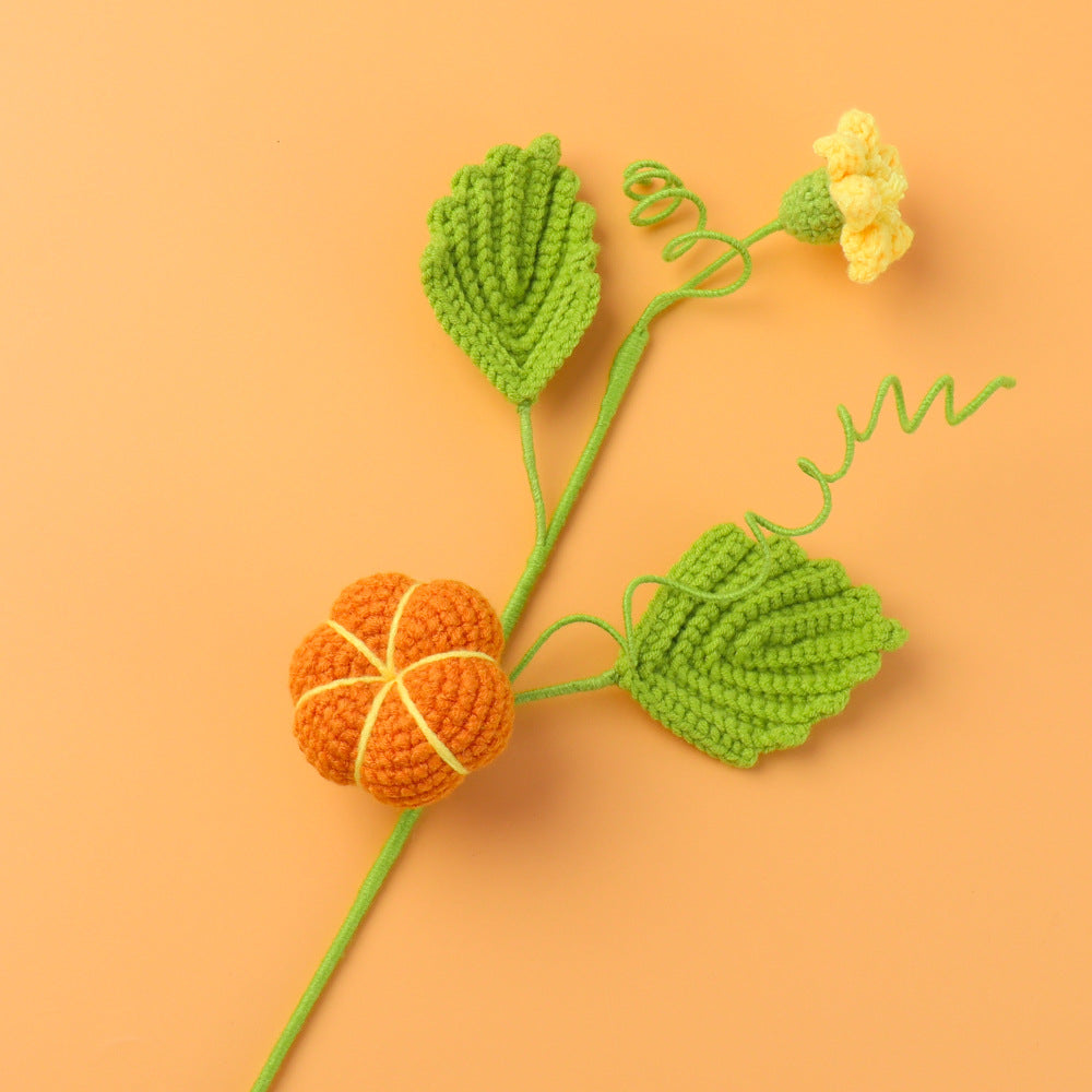 Handmade crocheted pumpkin