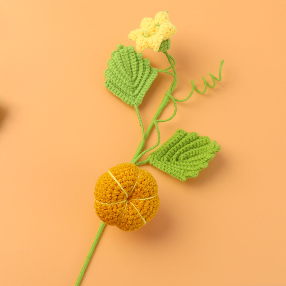 Handmade crocheted pumpkin