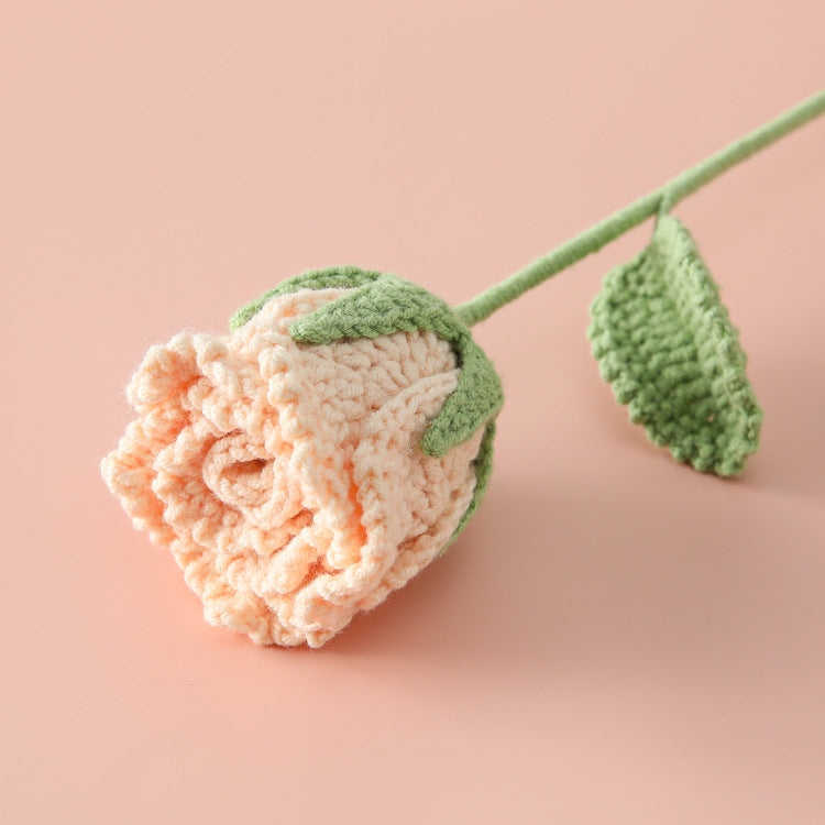 Crocheted Roselle rose branches