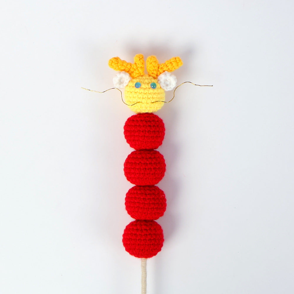 Crocheted sugar ball rabbit flower branch