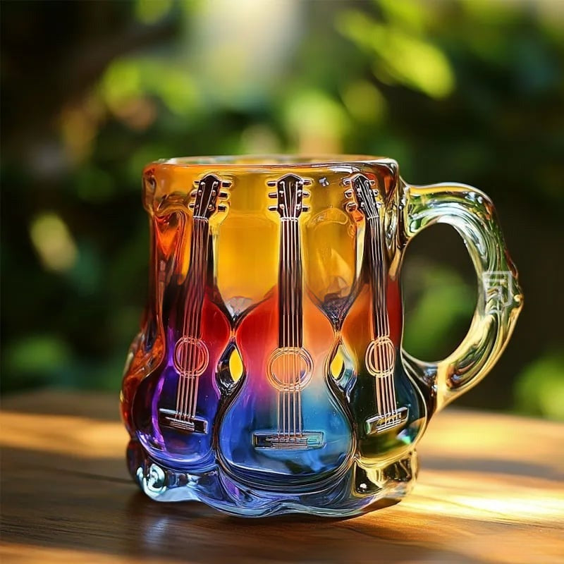 Guitar Art Mug, transparent resin mug crafts