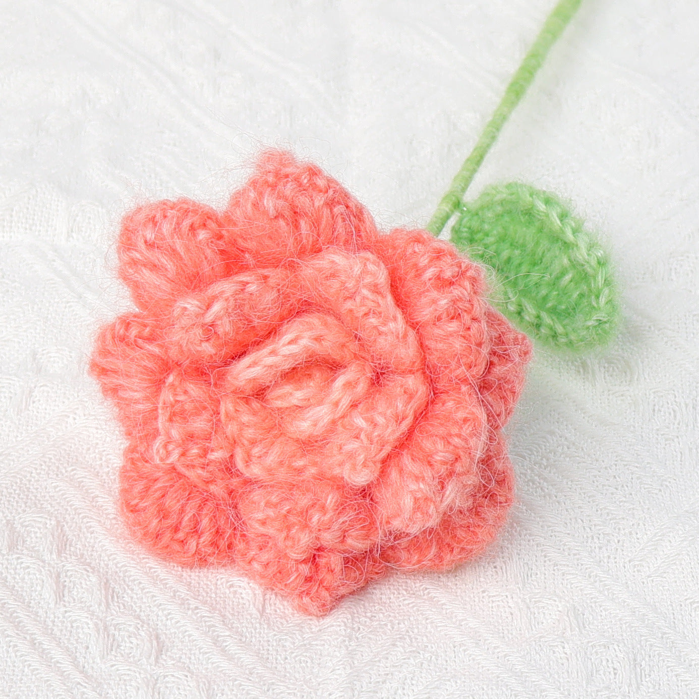 Crocheted seahorse hair rose