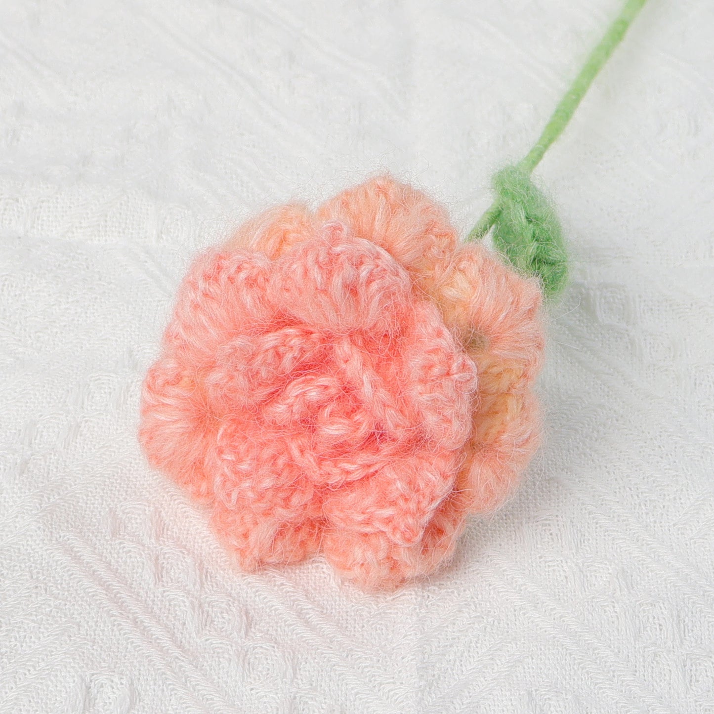 Crocheted seahorse hair rose