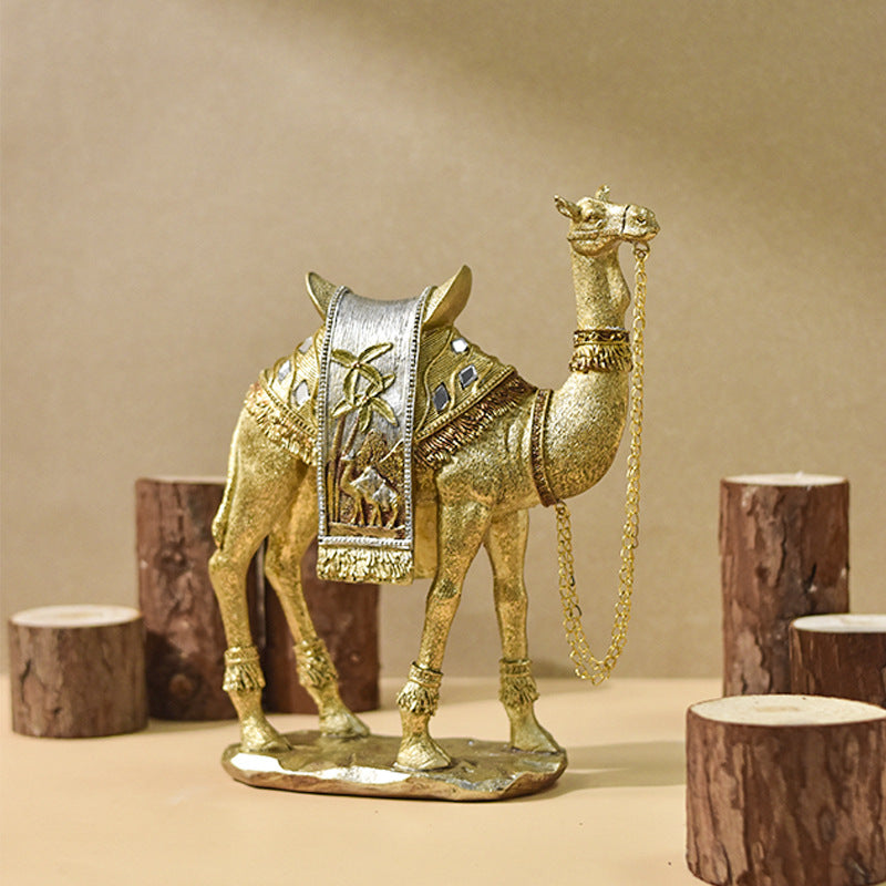 Classical style luxury art camel ornaments new home living room entrance TV cabinet