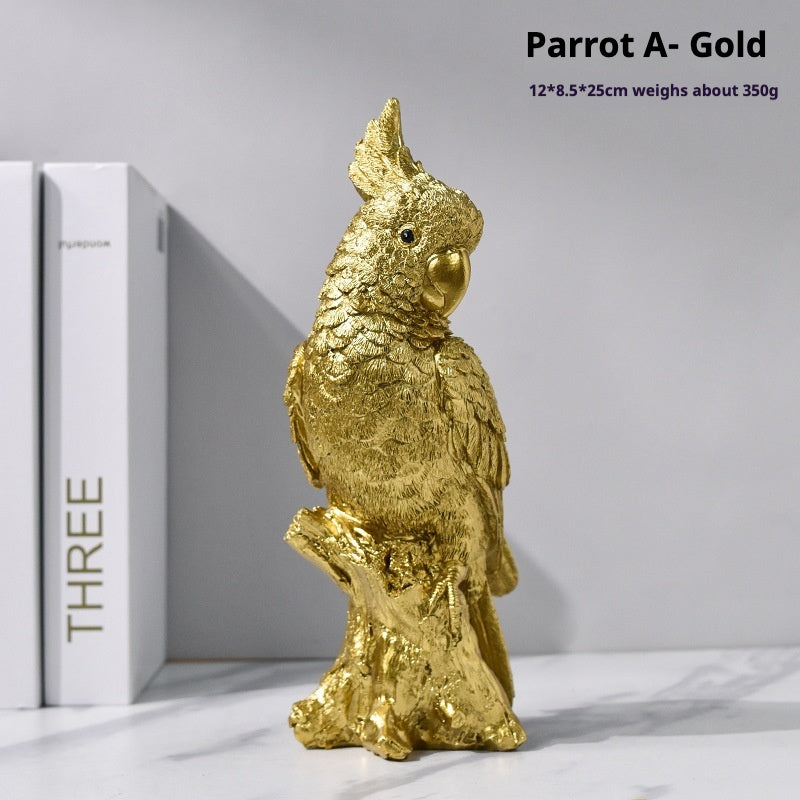 Luxury creative living room parrot ornaments handicrafts home living room TV cabinet desktop decorations