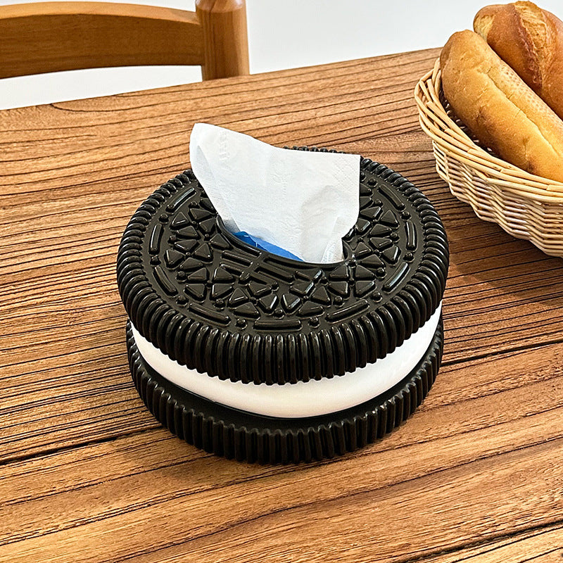 Creative simple Oreo tissue box home living room bedroom desktop high-grade tissue box decoration ornaments