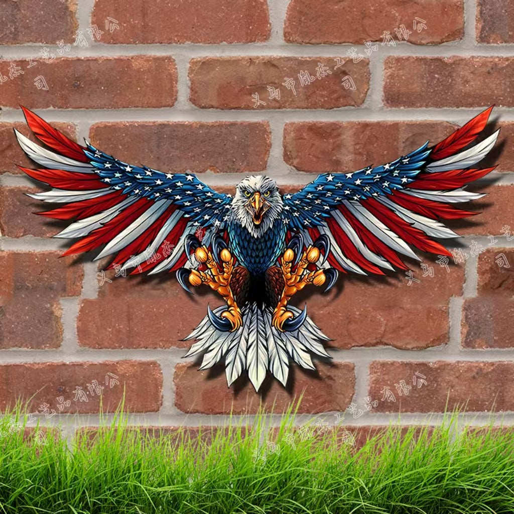 Creative Independence Day Metal Flag New Style Iron Eagle Wall Mounted Wall Decoration Wall Decor