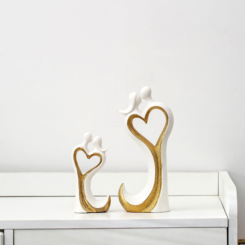 Creative ceramic ornaments romantic love home ornaments living room desktop decorations