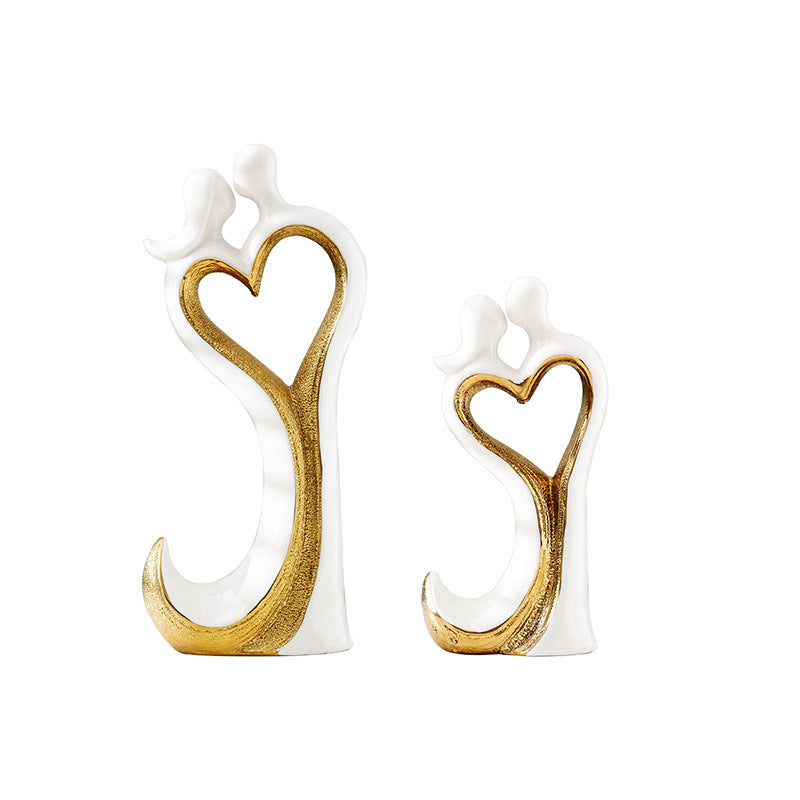 Creative ceramic ornaments romantic love home ornaments living room desktop decorations