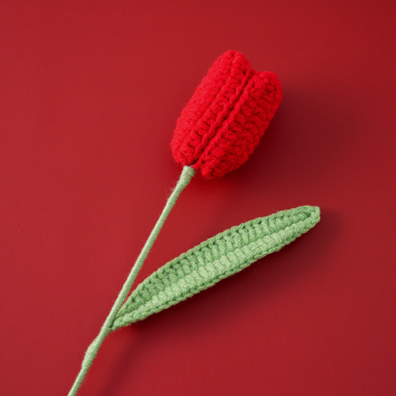 Crocheted Tulip Flower Branch
