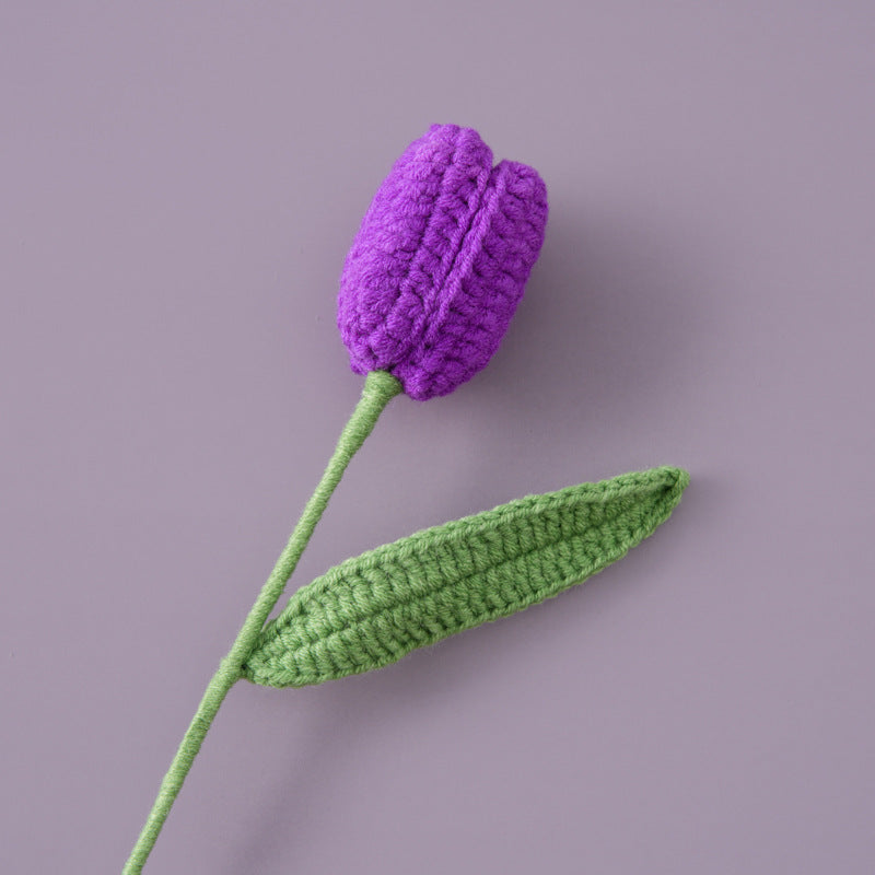 Crocheted Tulip Flower Branch