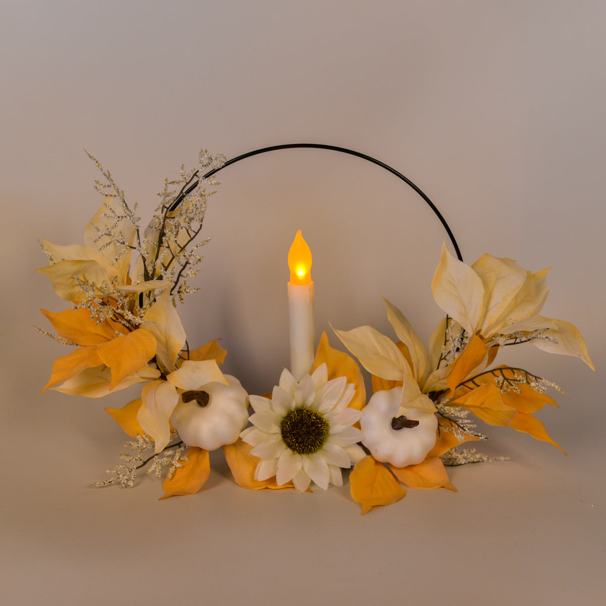 Christmas simulation wreath candle link festival atmosphere decoration home dinner party layout table setting