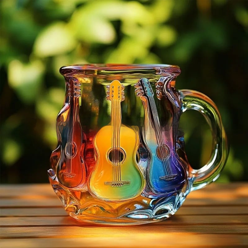 Guitar Art Mug, transparent resin mug crafts