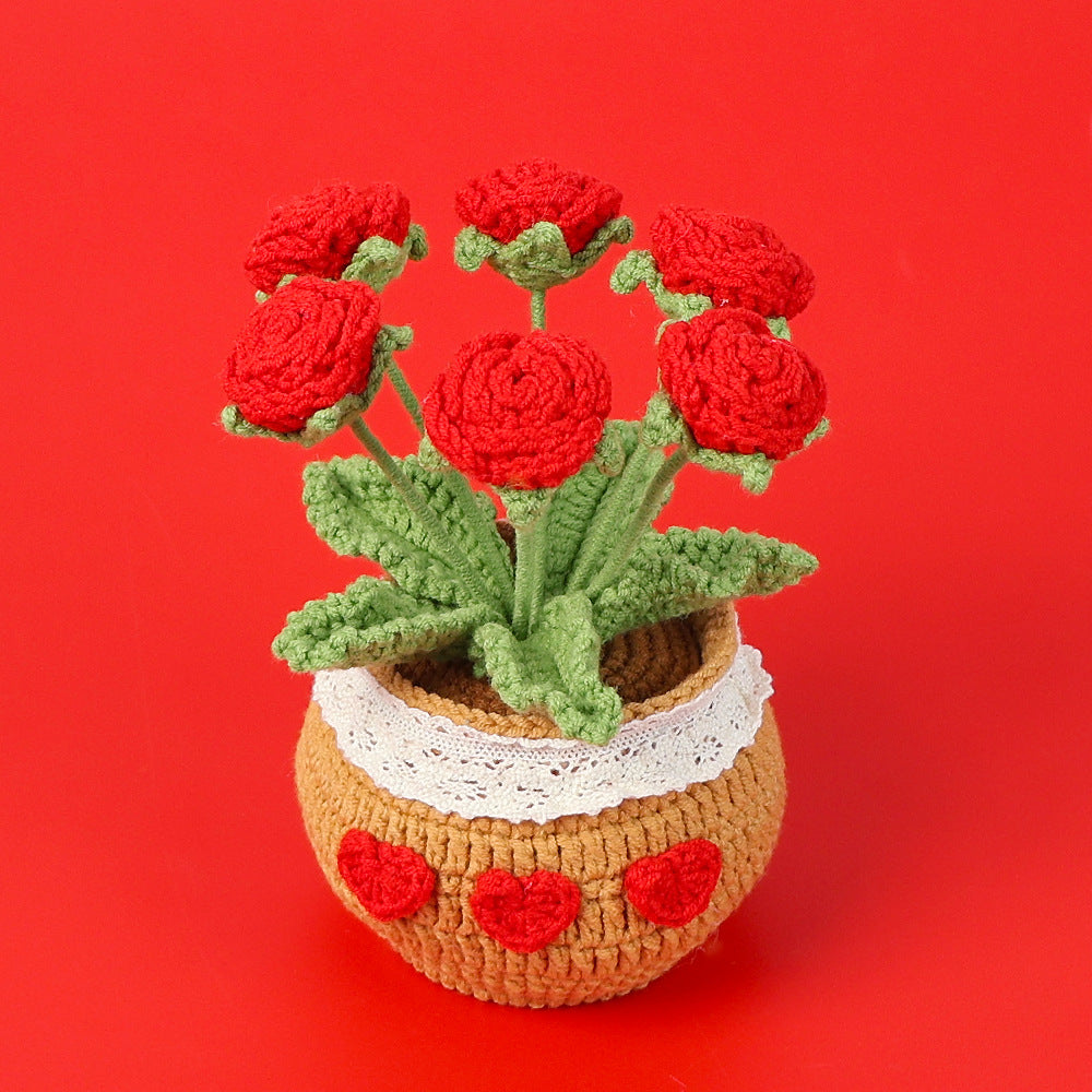 Crocheted potted plant 032