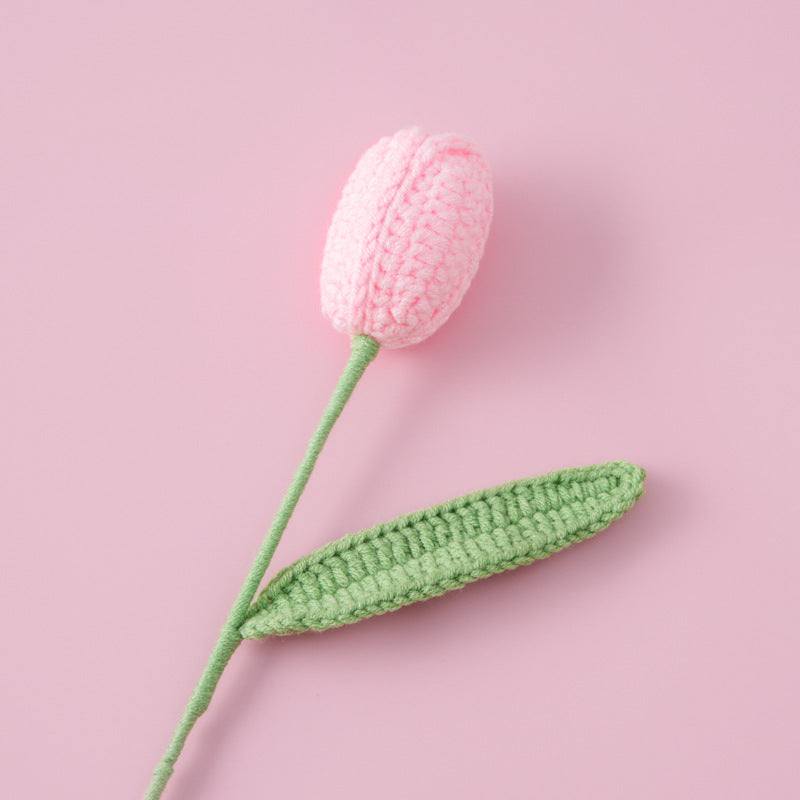 Crocheted Tulip Flower Branch