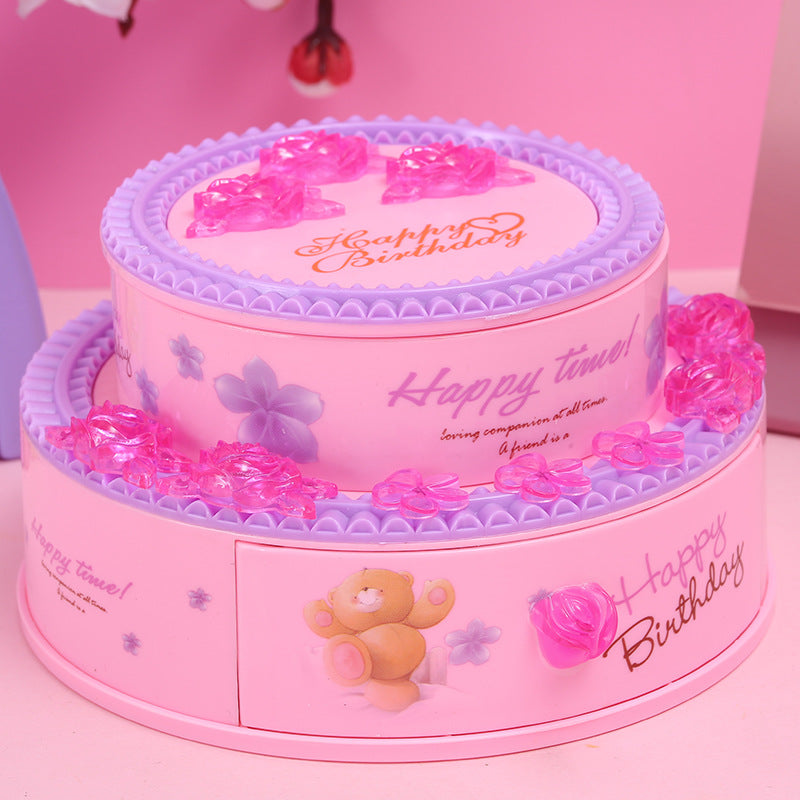Creative Birthday Cake Music Jewelry Box