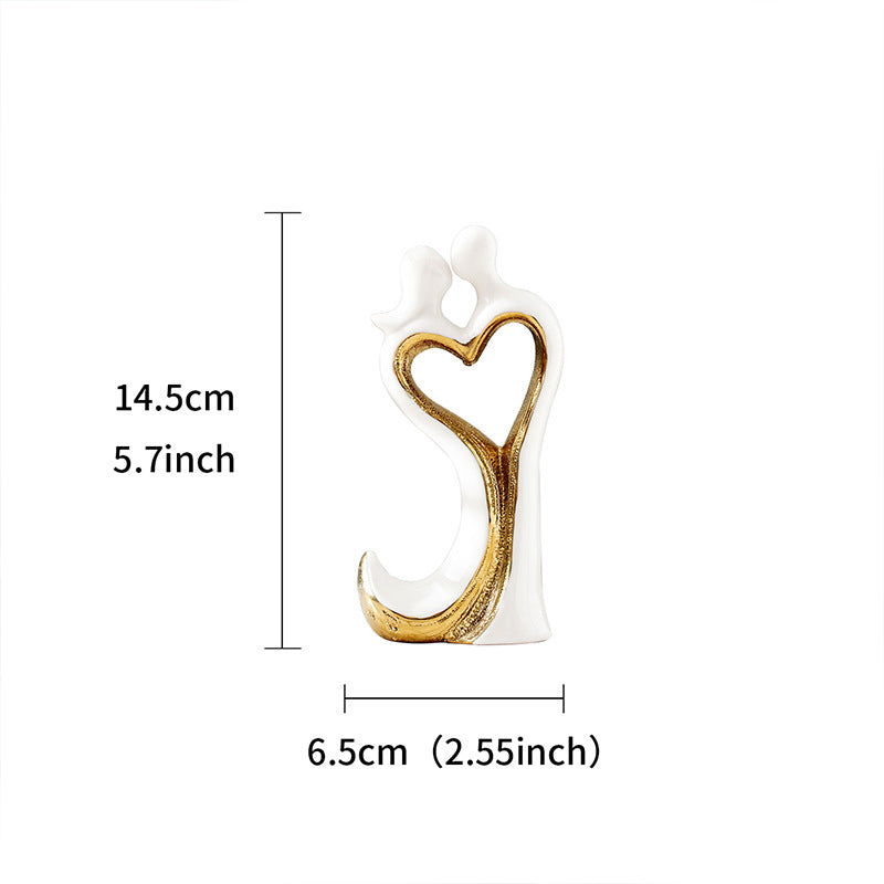 Creative ceramic ornaments romantic love home ornaments living room desktop decorations