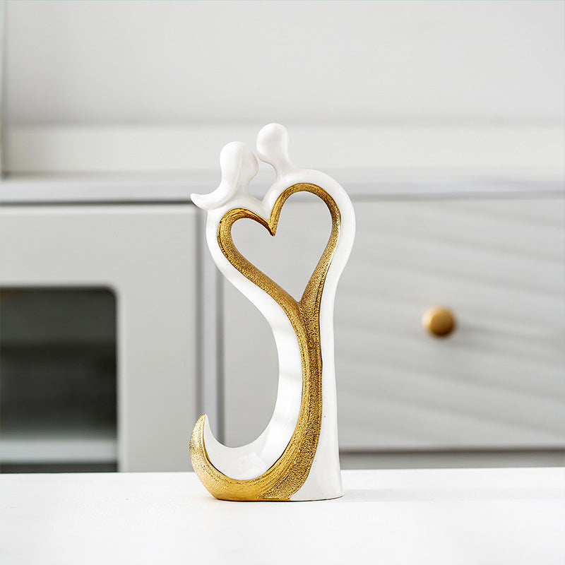 Creative ceramic ornaments romantic love home ornaments living room desktop decorations