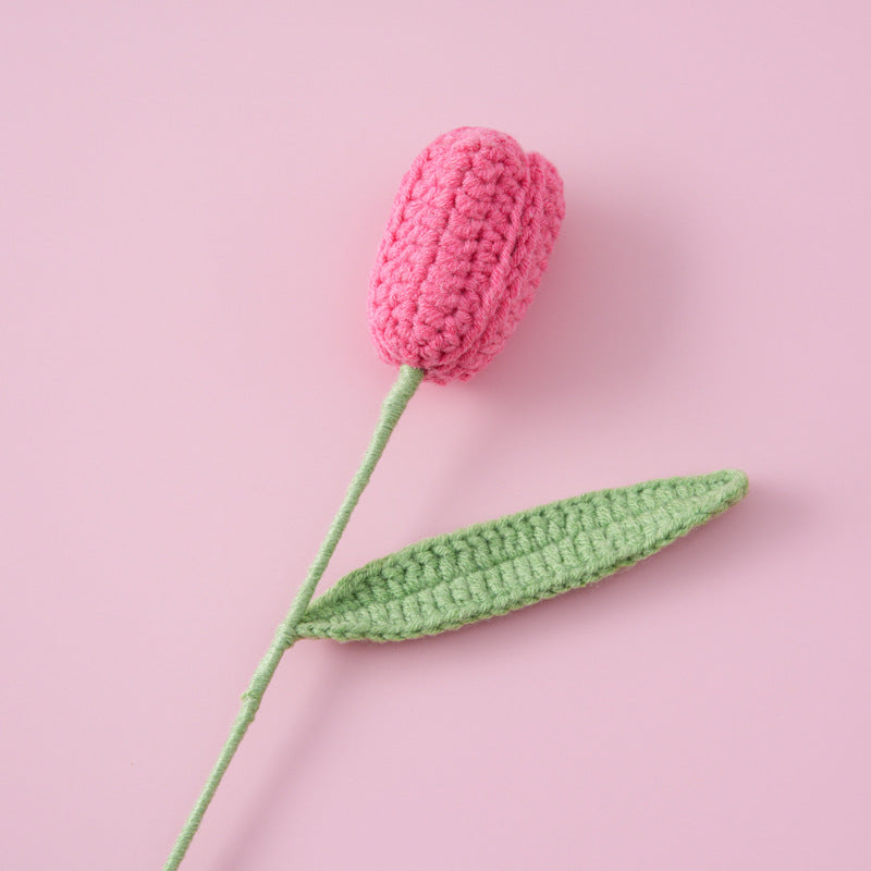 Crocheted Tulip Flower Branch