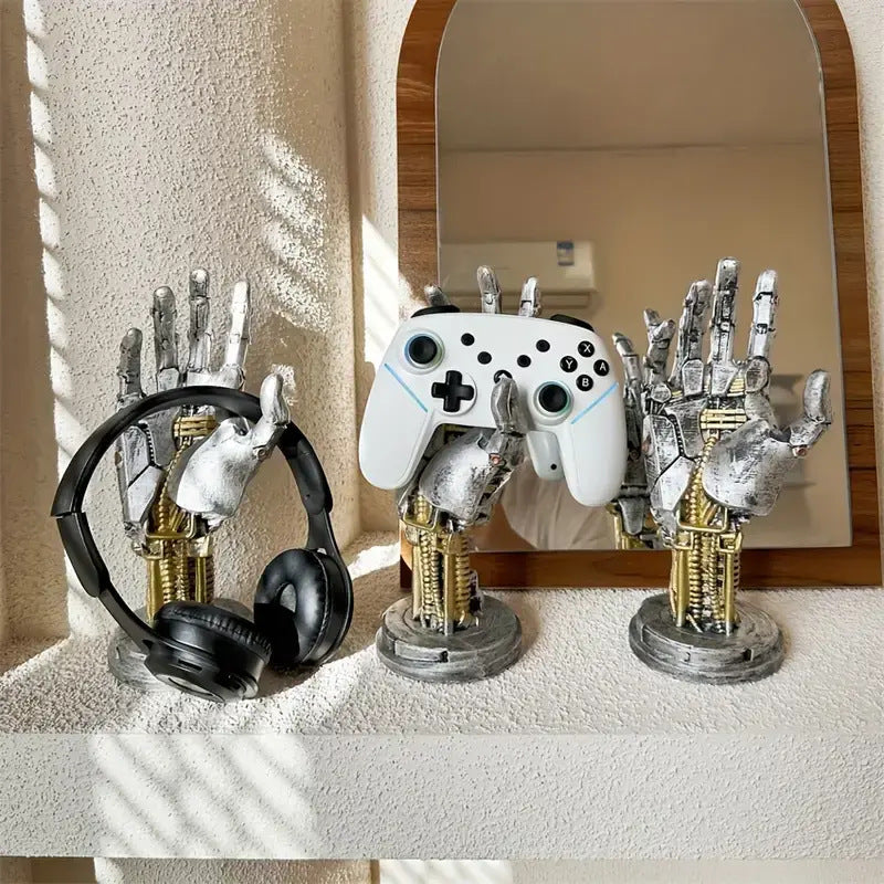 Cyberpunk manipulator game controller stand headphone storage rack desktop ornaments room storage artifact