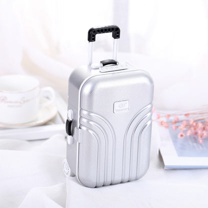 Creative cute rotating girl trolley suitcase music box