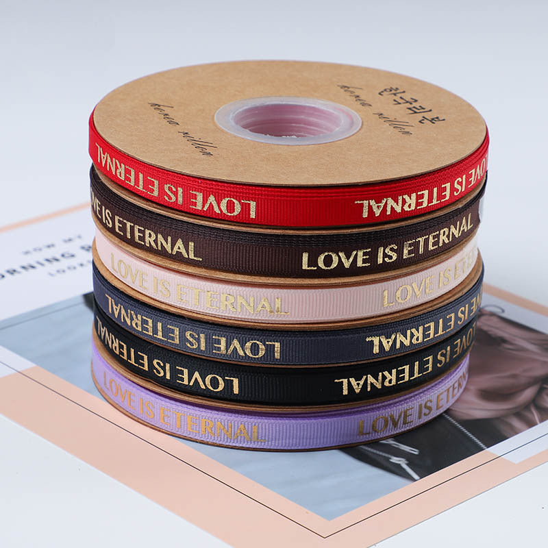 Flower Gift Wrapping Ribbon ( Love is eternal) 1cm Width
