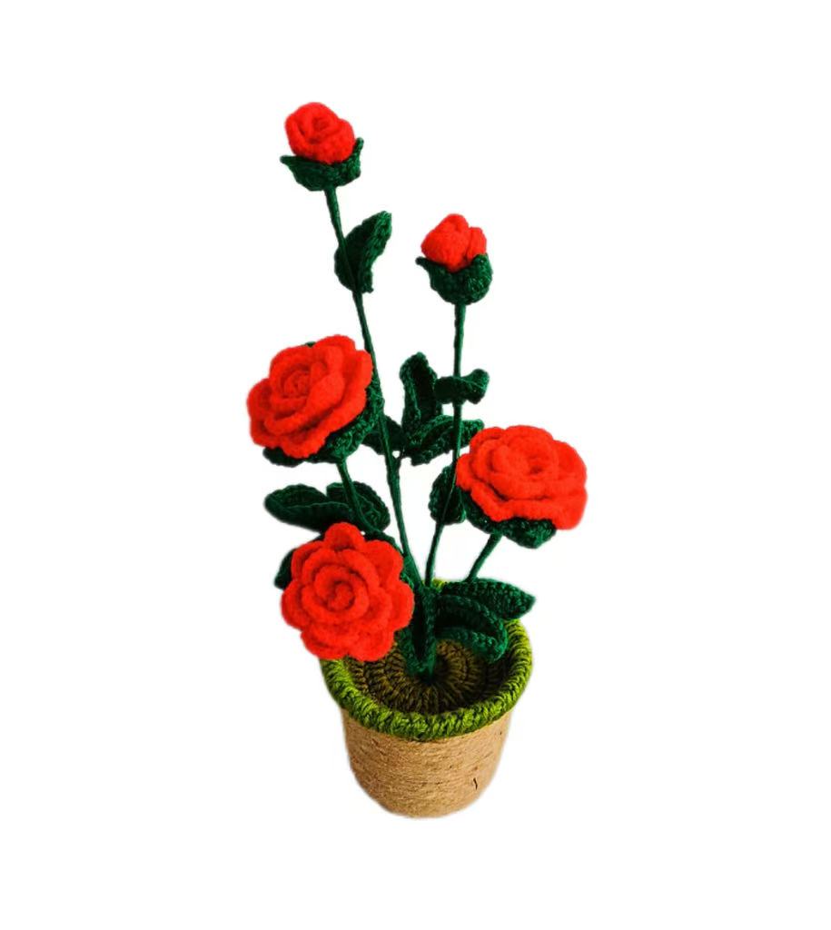 Crocheted potted plant 025