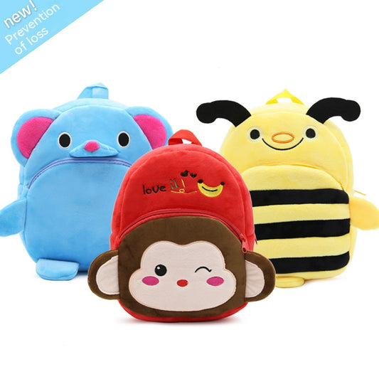 Cute animals children's backpack anti-lost traction rope