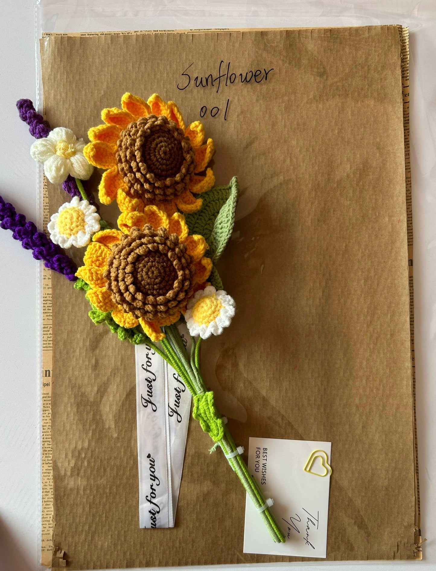 Crocheted Sunflower Bouquets -DIY