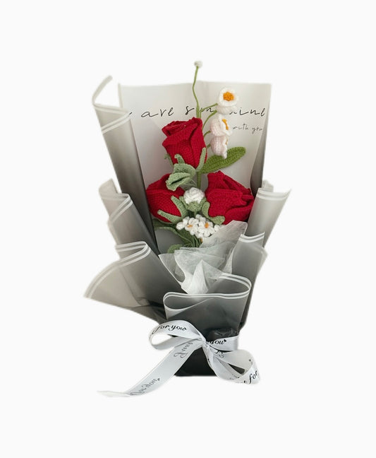 Wine glass rose bouquet 001