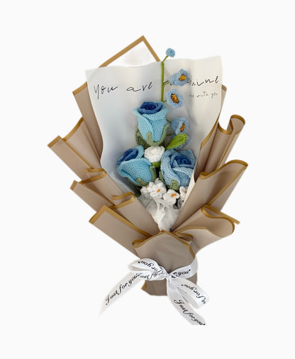 Wine glass rose bouquet 001