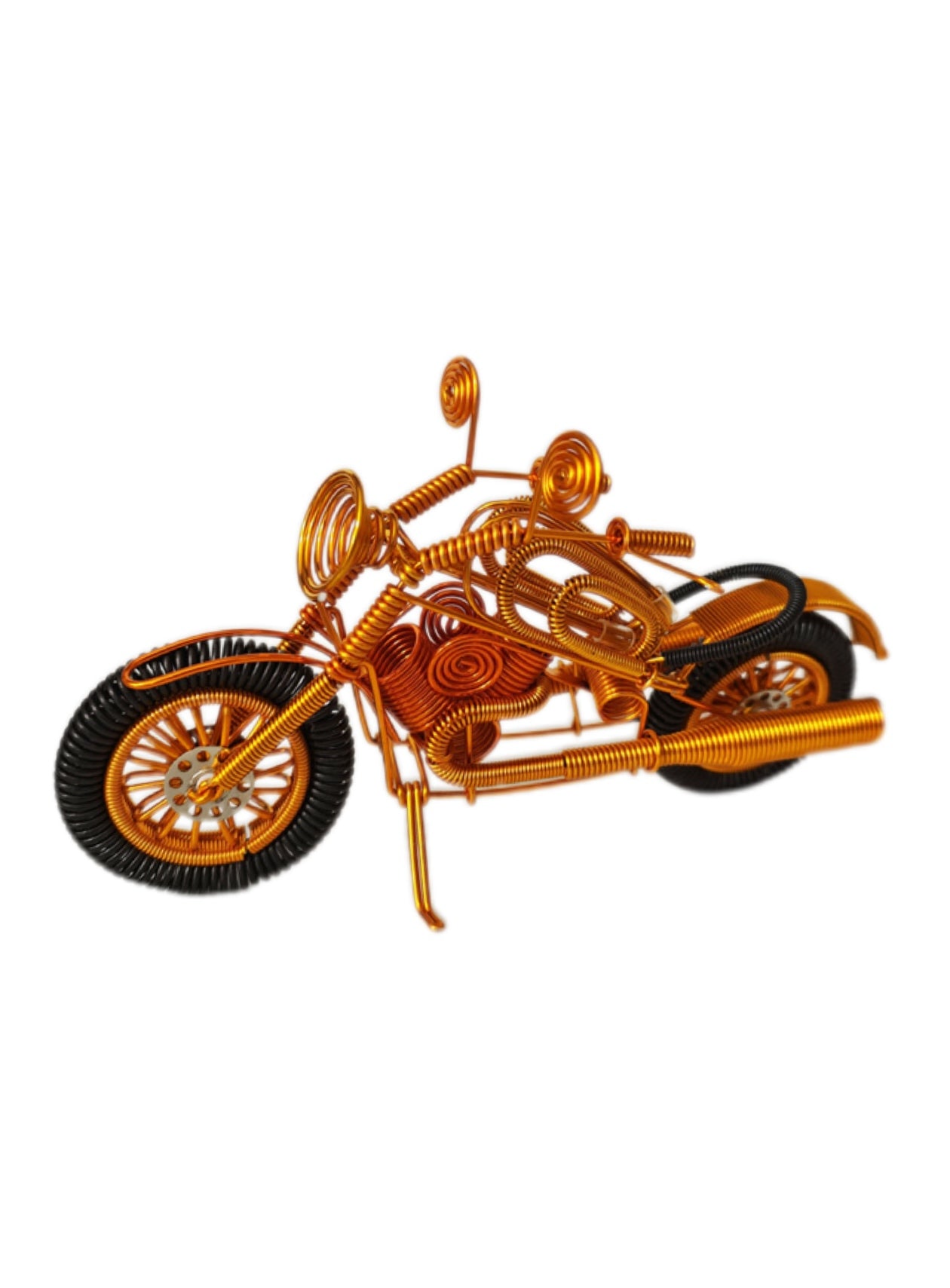 [Big Motorcycle] Handmade Aluminum Wire Weaving Crafts Home Furnishings Motorcycle Shape Decoration