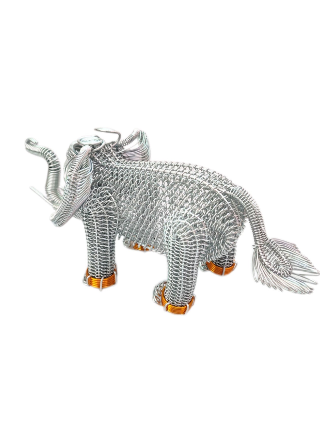 【 Little Elephant】Hand-woven aluminum wire elephant crafts