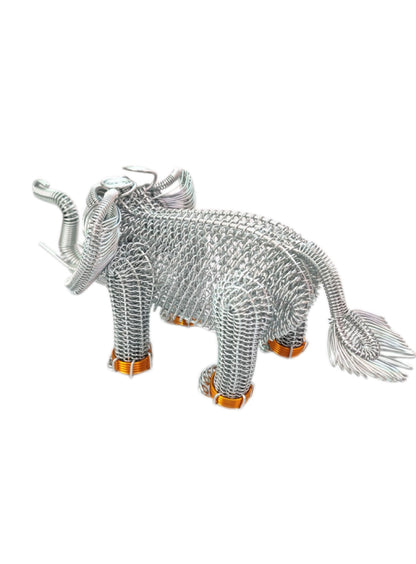 【 Little Elephant】Hand-woven aluminum wire elephant crafts