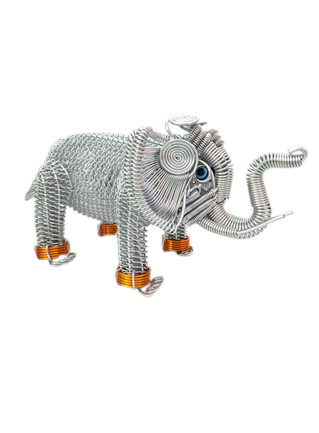 【 Little Elephant】Hand-woven aluminum wire elephant crafts