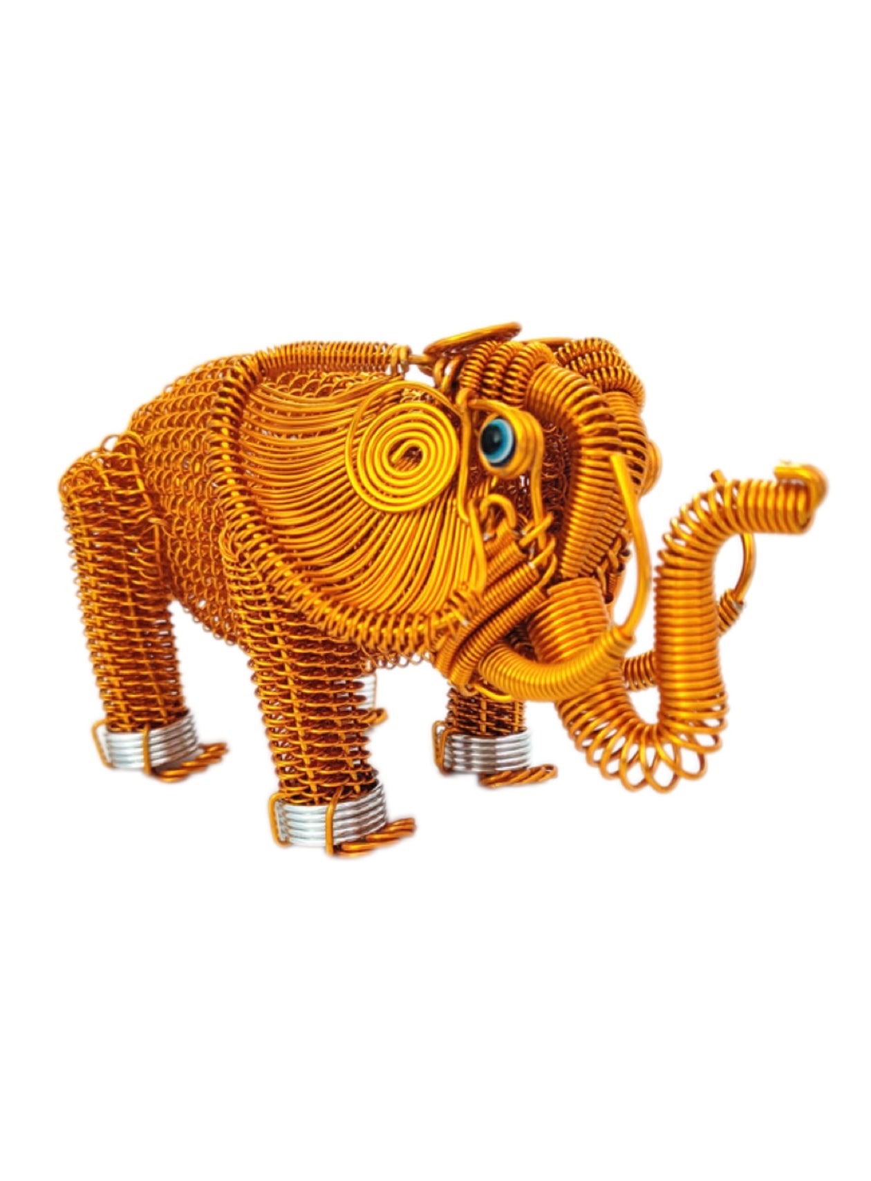 【 Little Elephant】Hand-woven aluminum wire elephant crafts