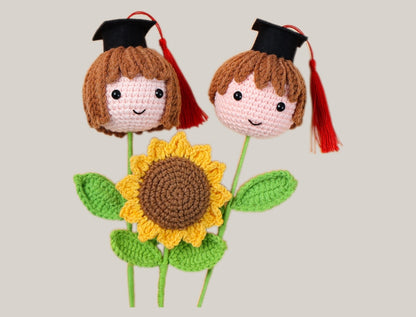 Handmade crocheted graduation season gift for boys and girls