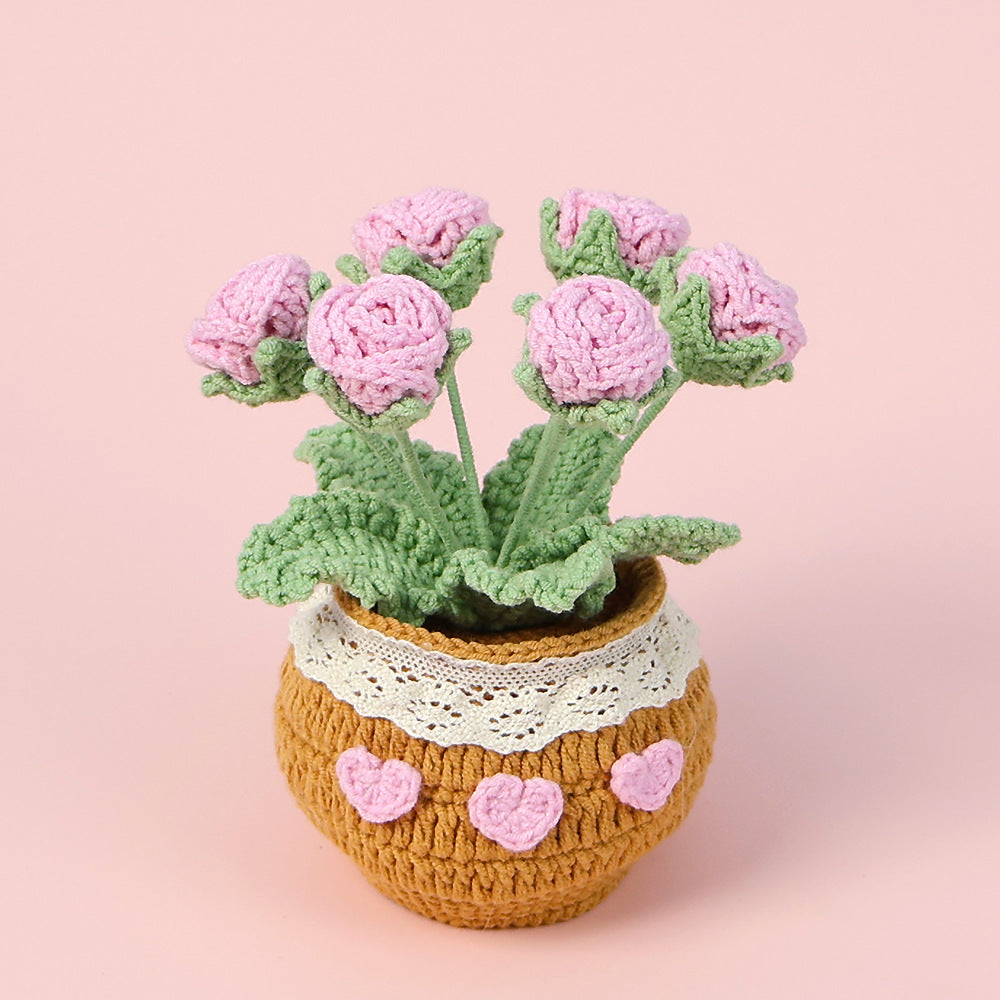 Crocheted potted plant 032