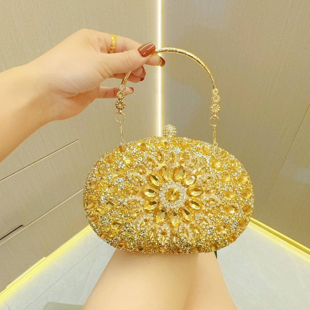 Rhinestone bag women's evening dress banquet clutch bag diamond handheld evening bag cheongsam bag