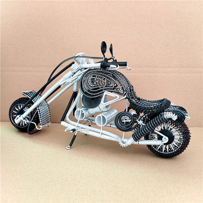 [Super Big Harley] Motorcycle Model Colored Aluminum Wire Crafts Handmade Large Aluminum Braiding