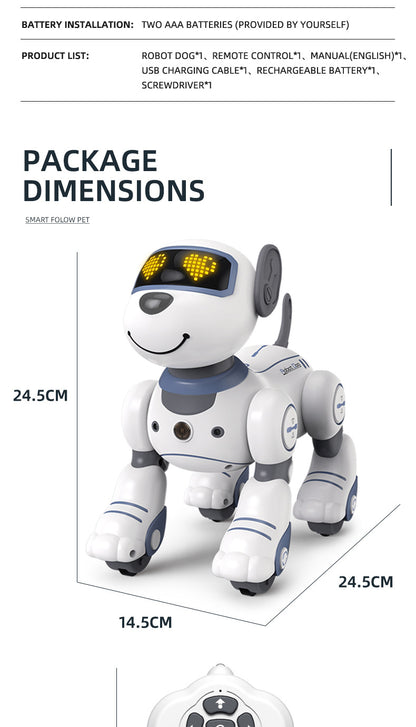 Intelligent remote control robot dog early education programming touch sensing electric stunt simulation toy dog electronic pet