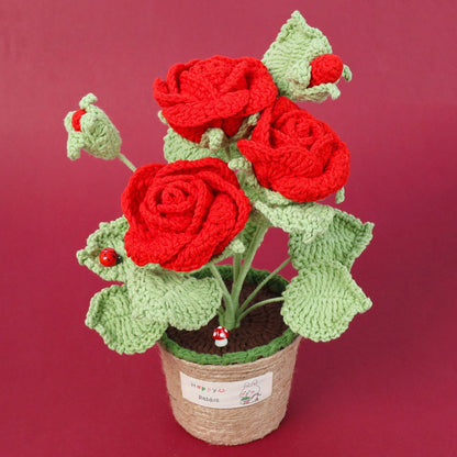 Crocheted potted plant 002