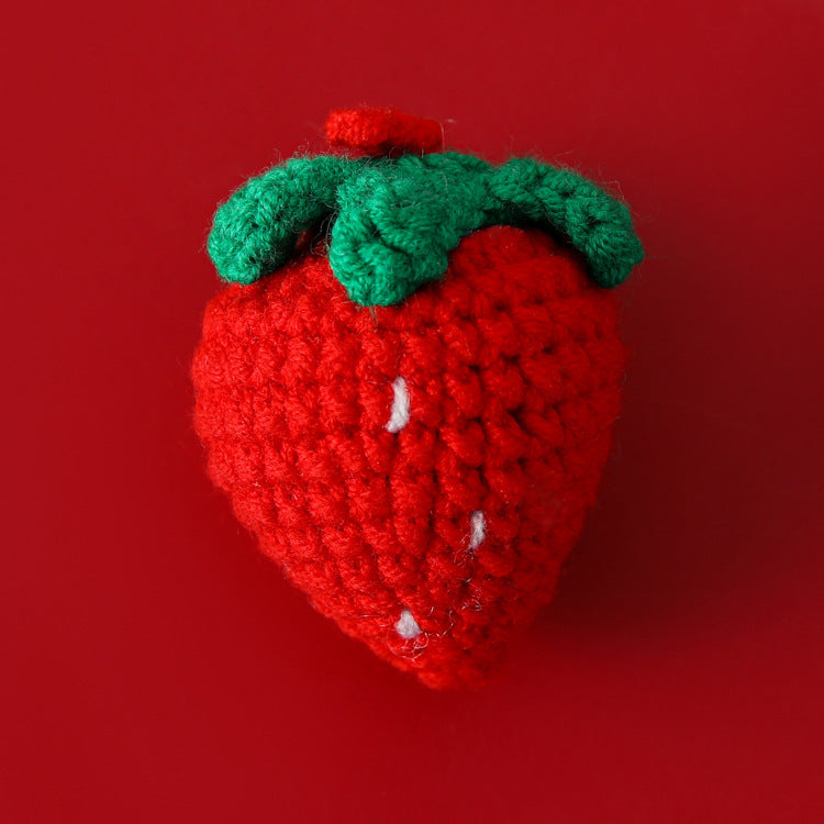 Hand-crocheted fruit and vegetable series pendant keychain